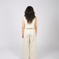 Unisex Angled Pants in Ecru