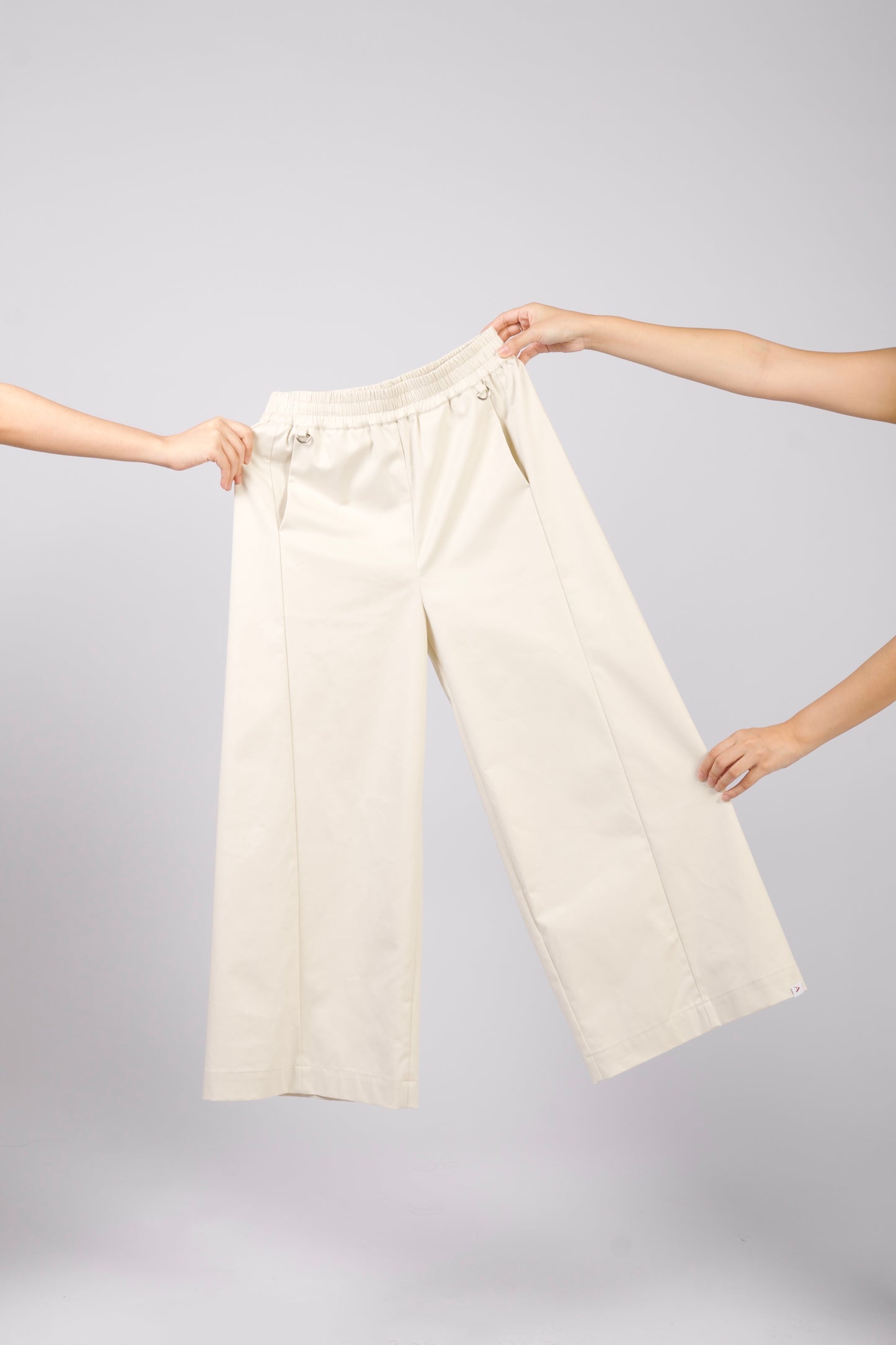 Unisex Angled Pants in Ecru