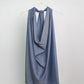 Cowl Neck Halter in Chambray