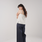 Cocoon Box Pleat Pants in Denim