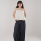 Cocoon Box Pleat Pants in Denim