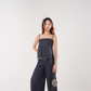 Cocoon Box Pleat Pants in Denim