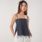 Slit Tank in Denim