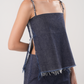 Slit Tank in Denim