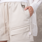 Unisex Cargo Shorts in Taupe