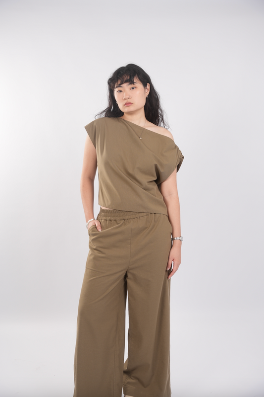 Unisex Relaxed Lounge Pants in Olive
