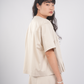 Pleated Shirt in Beige (Boutiques Exclusive)