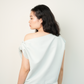 Asymmetrical Drape Top in Mint