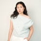 Asymmetrical Drape Top in Mint