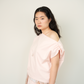Asymmetrical Drape Top in Blush