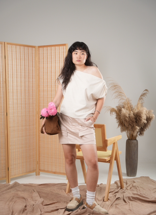 Cargo Skirt in Champagne