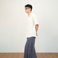 Unisex Cocoon Pleated Pants in Navy