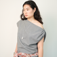 Asymmetrical Drape Top in Heather