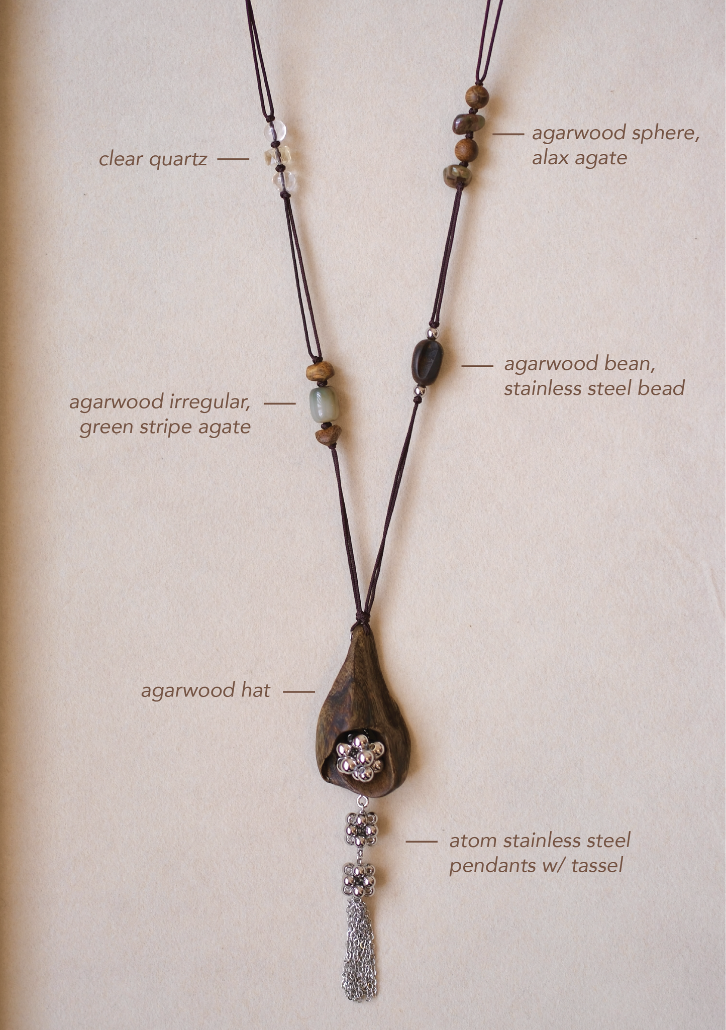 Agarwood Pendant Necklace (10 selections)